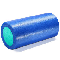 Ролик для йоги полнотелый 2-х цветный, 60х15x15см Sportex PEF60-B синий\зеленый