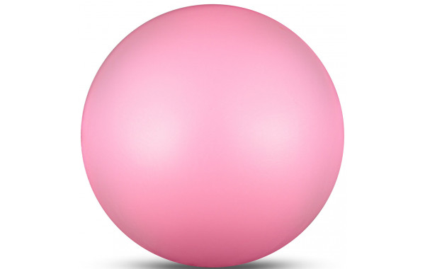 Мяч для художественной гимнастики Indigo IN367-PI, диам. 17 см, ПВХ, розовый металлик 600_380
