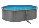 Морозоустойчивый бассейн Poolmagic Anthracite овальный 610x360x130 см комплект оборудования Premium