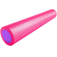 Ролик для йоги Sportex полнотелый 2-х цветный (розовый/фиолетовый) 90х15см PEF90-11