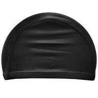 Шапочка для плавания Sportex взрослая текстиль (черная) C33533