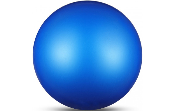 Мяч для художественной гимнастики Indigo IN367-BL, диам. 17 см, ПВХ, синий металлик 600_380