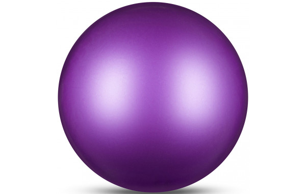Мяч для художественной гимнастики Indigo IN367-VI, диам. 17 см, ПВХ, фиолетовая металлик 600_380