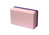 Йога блок полумягкий 2-х цветный (фиолетово-розовый) 223х150х76мм, из вспененного ЭВА E29313-7