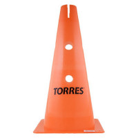 Конус тренировочный Torres h38 см, с отверстиями для штанги TR1010 оранжевый