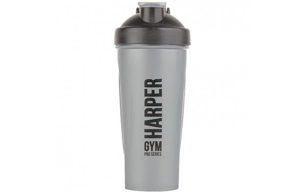 Шейкер спортивный 600мл Harper Gym Pro Series Черное серебро S01-600 600_380