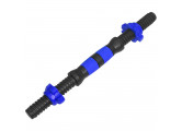 Гриф Sportex с гайками пластиковый (d 25) 36 см E29510 синий