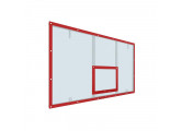 Щит баскетбольный игровой 180х105 поликарбонат на раме (разметка красная) Dinamika ZSO-002103