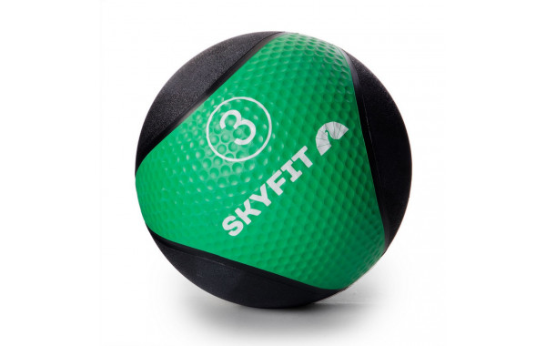 Медицинский мяч 3 кг SkyFit SF-MB3k черный-зеленый 600_380