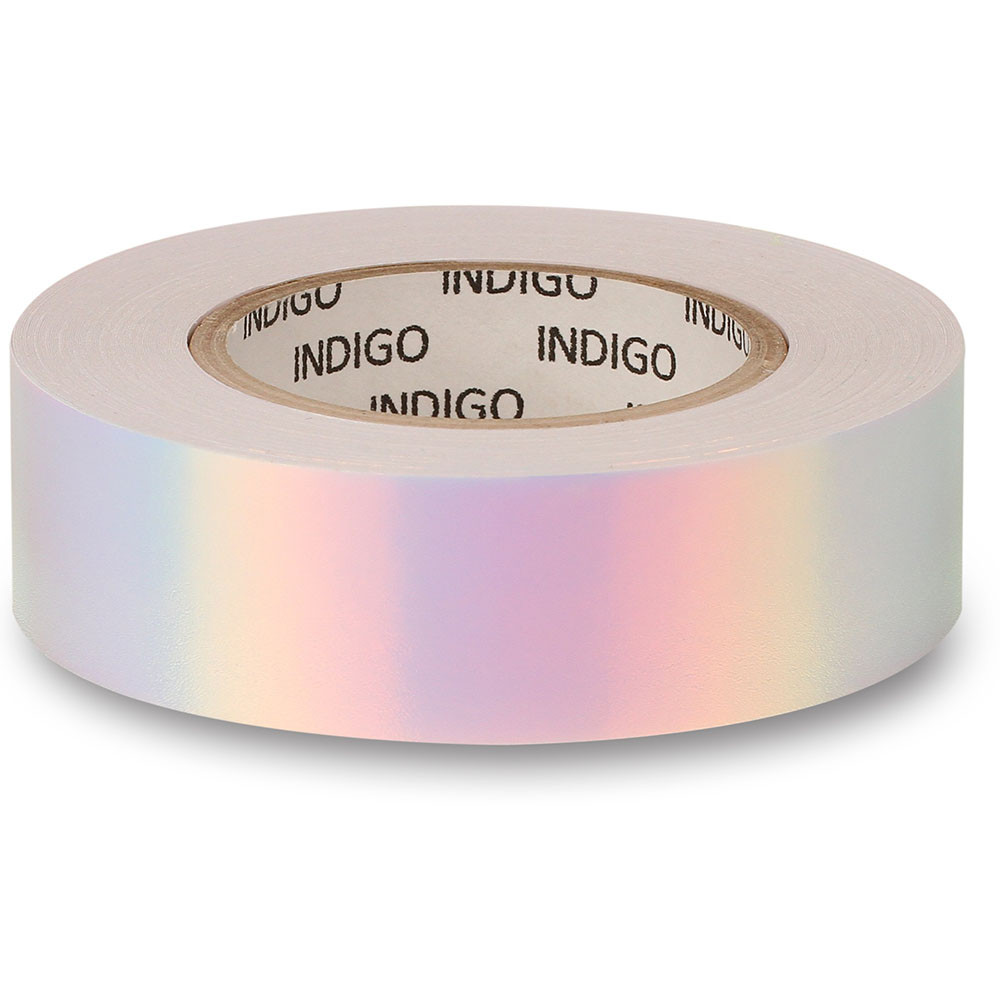 Обмотка для гимнастического обруча Indigo Rainbow IN151-WV, 20мм*14м, зерк., на подкл, бел-фиол 1000_1000