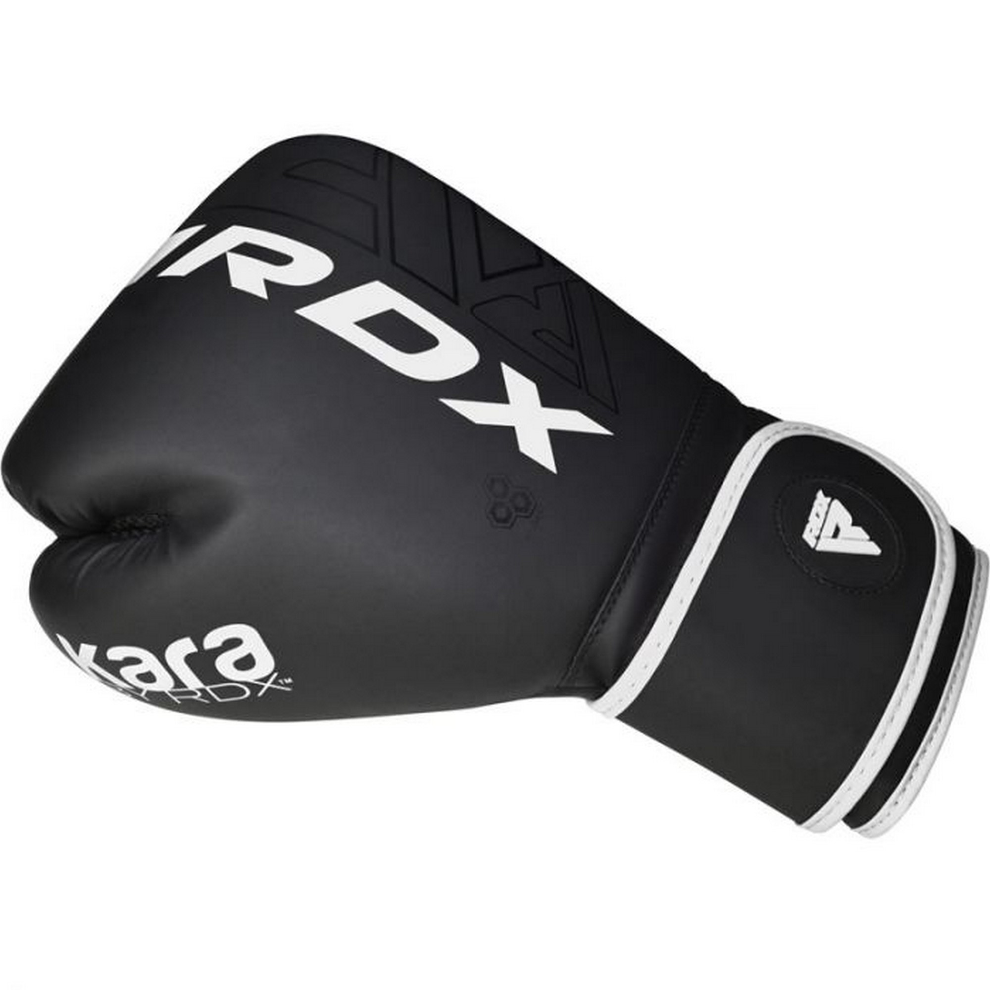 Перчатки тренировочные RDX BGR-F6MW-8OZ черный\белый матовый 2000_2000