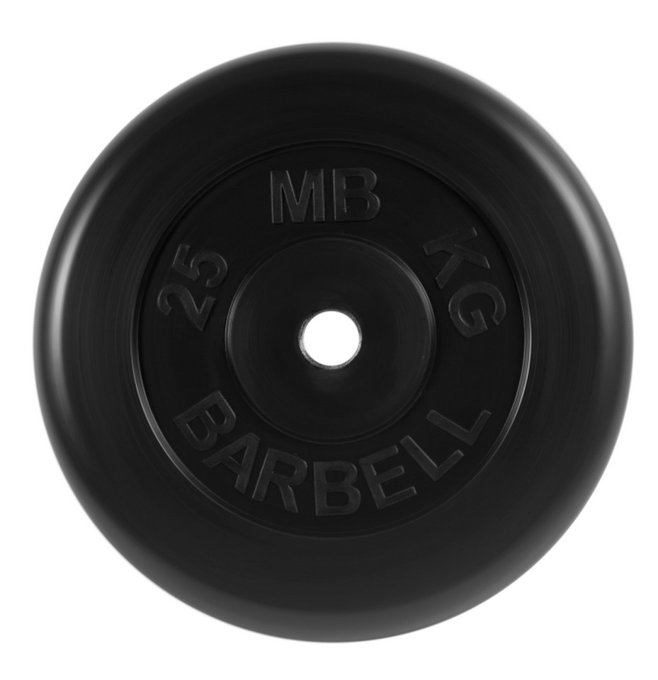 Диск обрезиненный 25кг MB Barbell MB-PltB26-25 черный 929_960