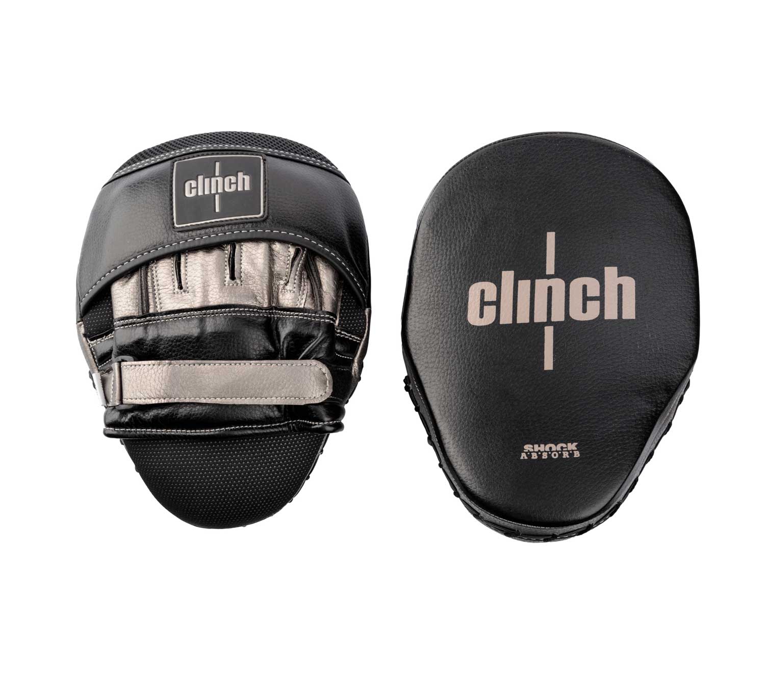 Лапы Clinch Shock Absorb Mitt черно-бронзовые C548 1500_1336