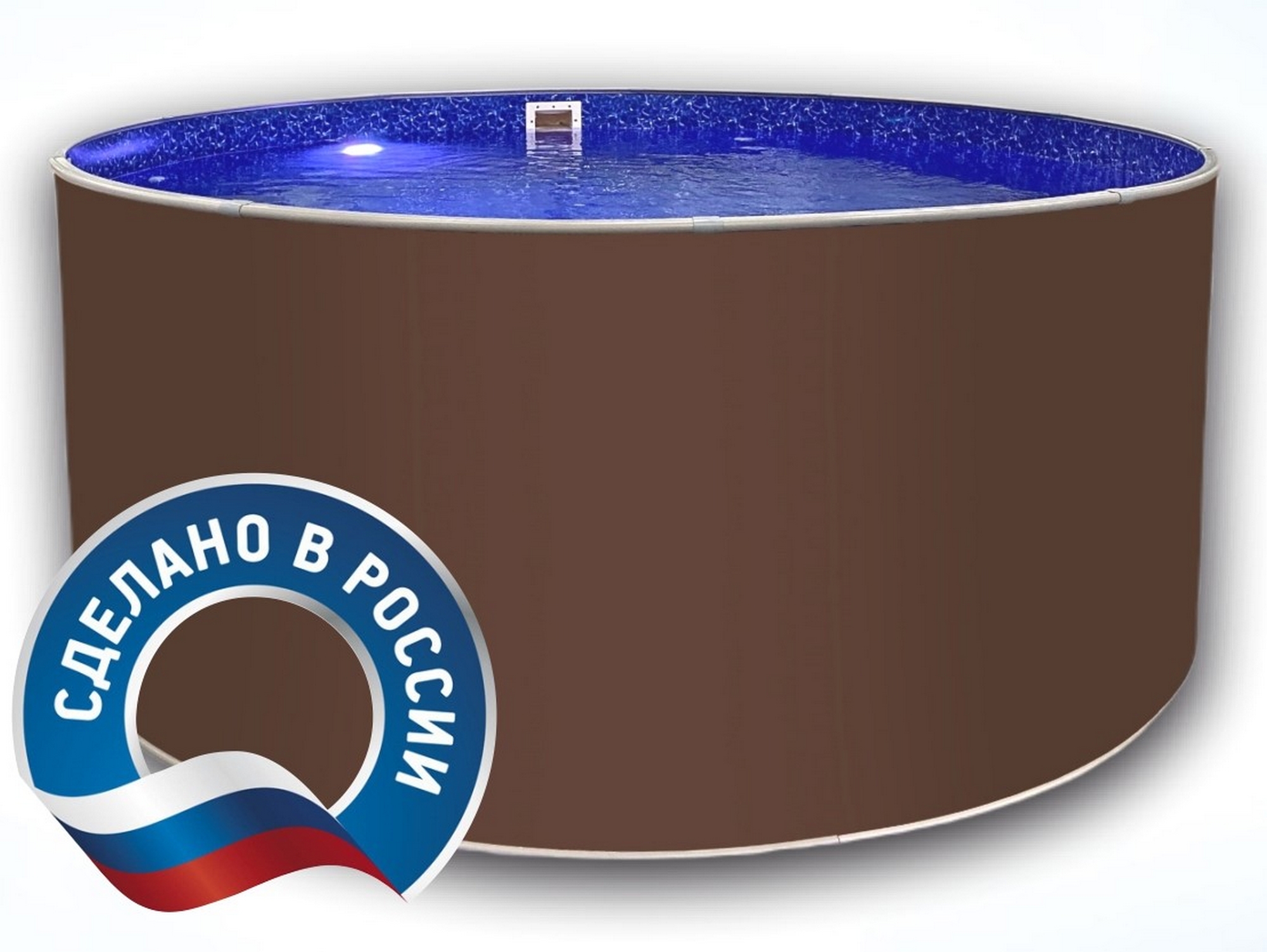 Круглый бассейн 300x125см, чаша голубая 0.4\0.4мм Лагуна ТМ817/30011 темный шоколад 2000_1504