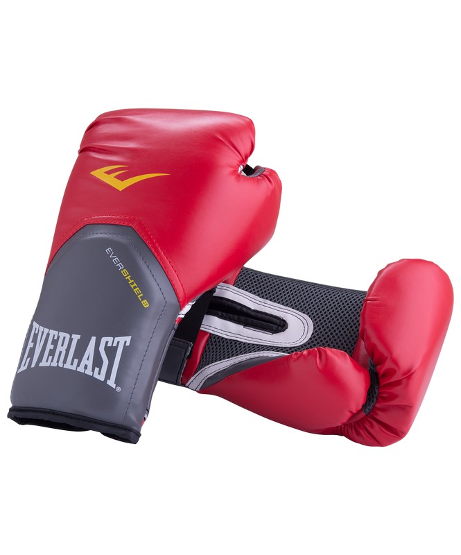 Перчатки тренировочные Everlast Pro Style Elite 2108E, 8oz, к/з, красный 665_800