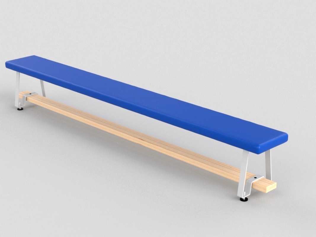 Скамья гимнастическая мягкая, ножки металлические Glav 04.301.1-1500 Длина 150см 1067_800