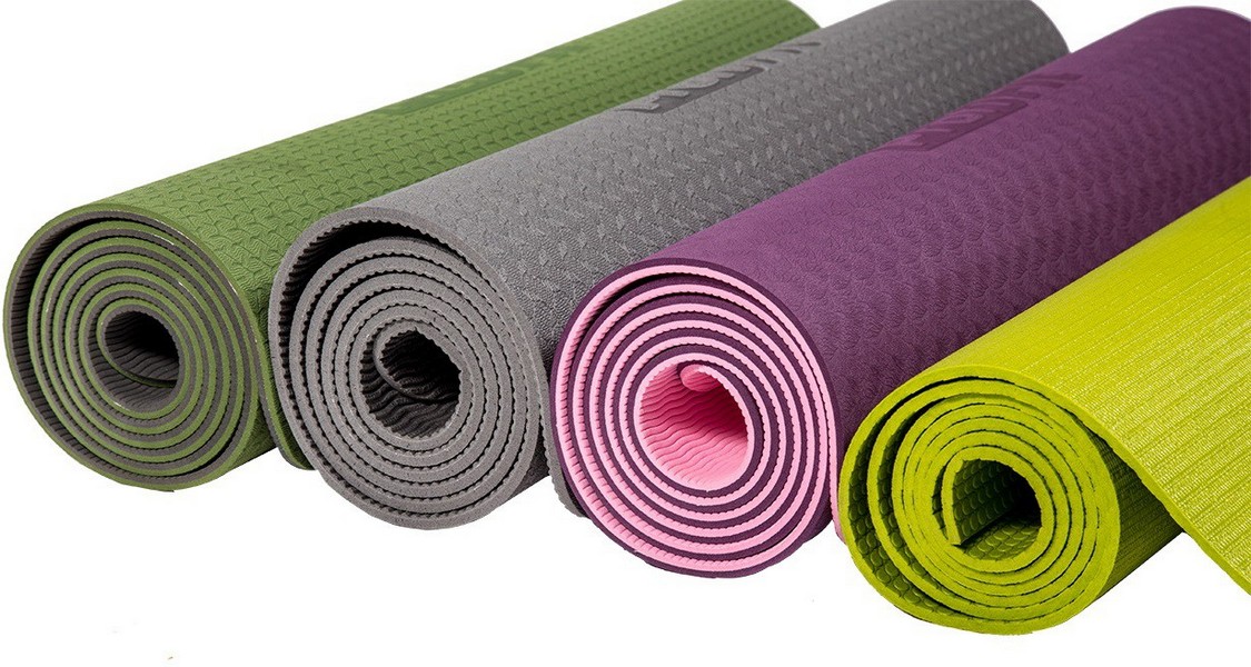 Коврик для йоги и фитнеса Profi-fit 6 мм, профессиональный фиолетово-розовый 173x61x0,6 1125_600