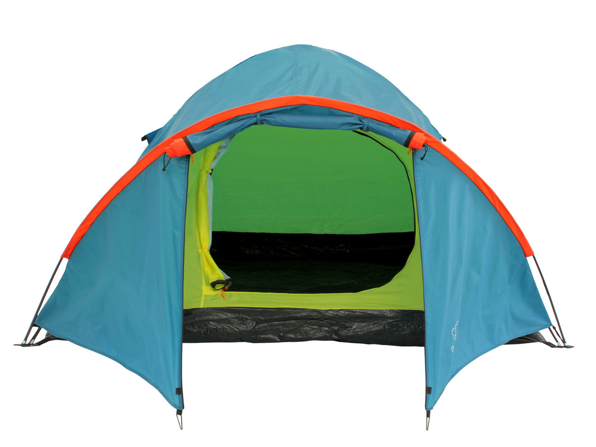 Палатка 4-х местная Greenwood Target 4 синий/оранжевый 1200_900