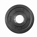 Диск Евро-Классик обрезиненный черный Iron King 2,5 кг, диаметр 51 мм 120_120